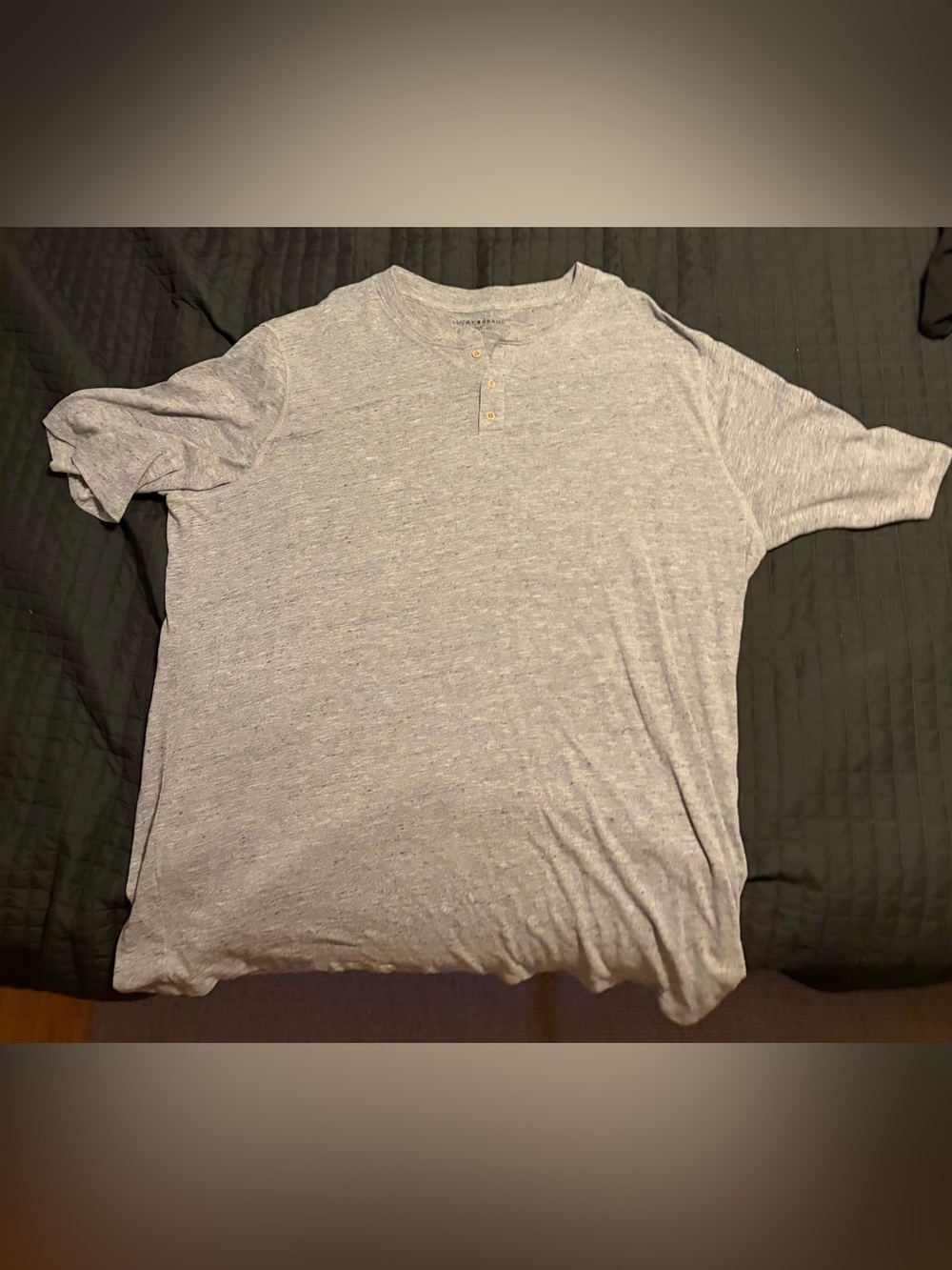 Lucky Brand Men's Heather Gray Short-Sleeve Henley Shirt 3xlt